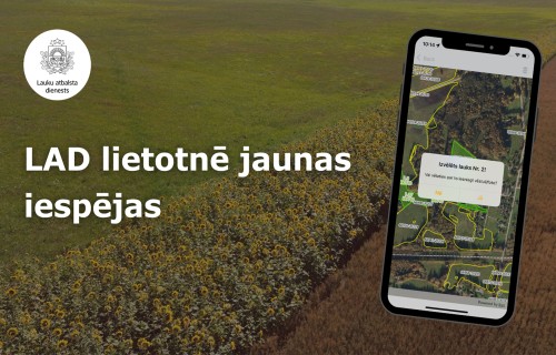 Lauku atbalsta dienesta lietotnē jaunas iespējas – izmantojot lauku karti, ērti var iesniegt informāciju par laukiem