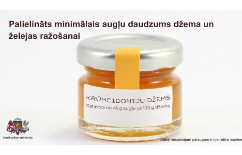 Džemos, želejās un marmelādēs turpmāk būs vairāk augļu